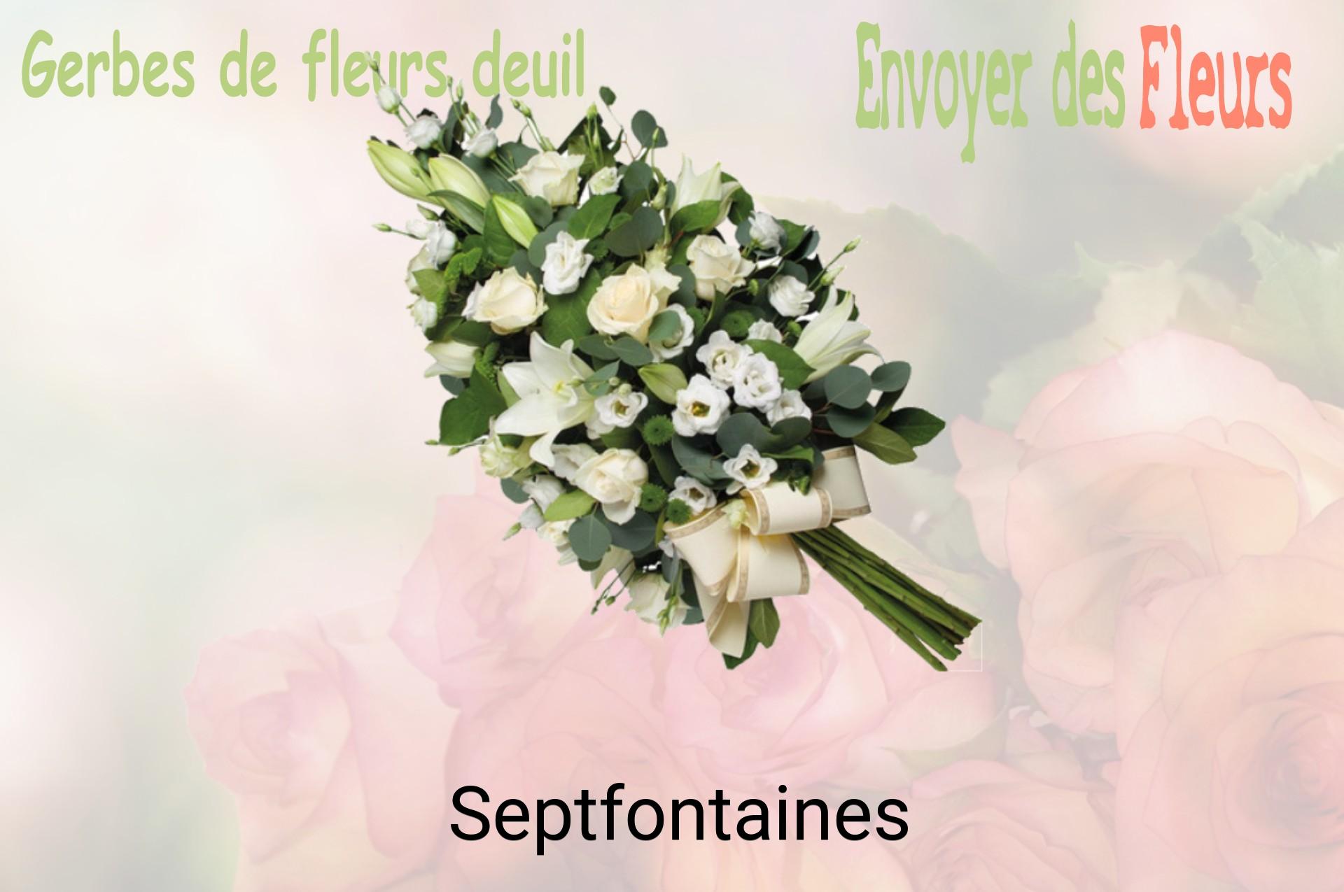 Gerbe de fleurs de deuil livrée à Septfontaines